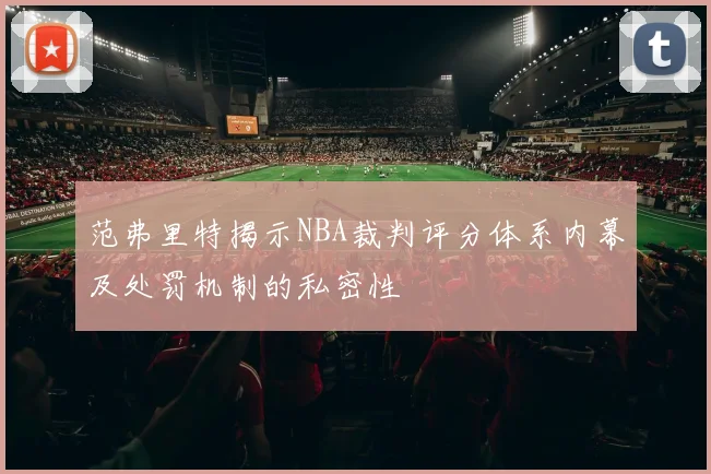 范弗里特揭示NBA裁判评分体系内幕及处罚机制的私密性